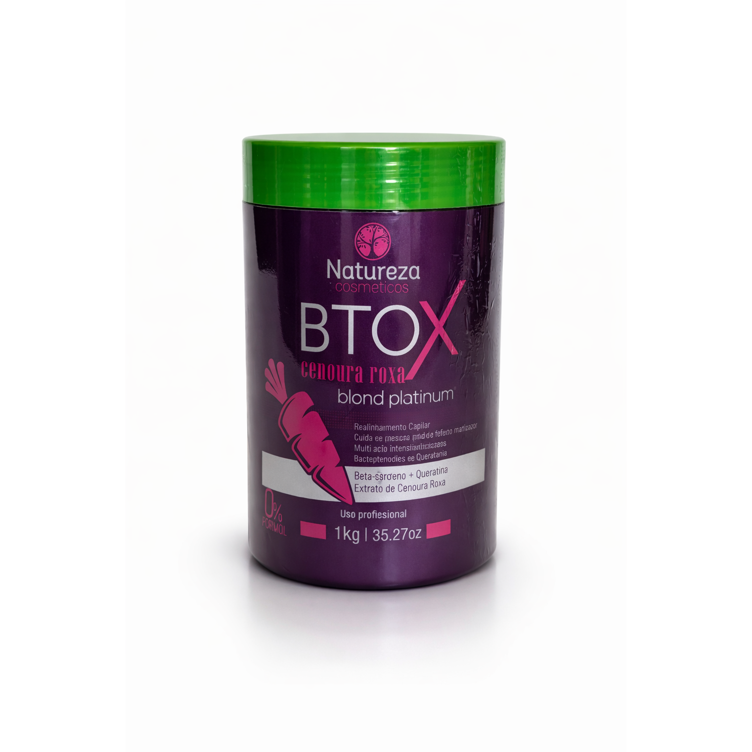 Botoks Natureza Btox Cenoura Roxa Blond Platinum 1kg