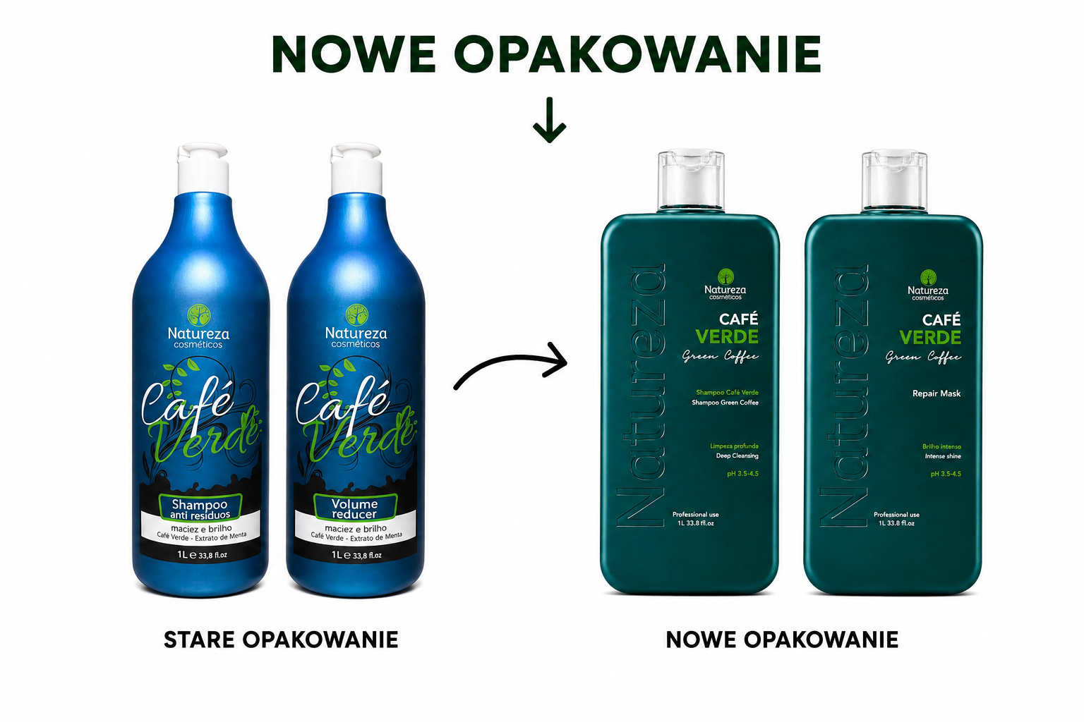 Set Natureza Cafe Verde 2x1000ml